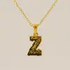Pingentes de Aço Inoxidável 26 Letras Inglesas Transfronteiriços Galvanizados a Vácuo 18K Acessórios de Joias DIY Colar Venda por Atacado em Estoque