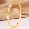 Pulsera de Acero Inoxidable Pulsera de Apertura de Diamante Caracol Cuadrado Aerodinámico para Mujer Explosiones de TikTok Sin Caída Joyería