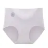 Calcinha feminina de algodão jacquard médico de cintura alta, algodão puro, controle de barriga, antibacteriana Classe A, entrepernas estendido, tamanhos grandes, calcinha de cobertura total