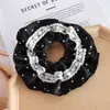 Estilo Francés Encaje Suave Ola Punto Intestino Grueso Anillo para el Cabello Retro Elegante Placa Cuerda para el Cabello Satén Accesorios Avanzados para el Cabello