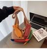 Bolso de Punto Estilo Lazy para Mujer 2025 Nueva Moda Tendencia Versátil Bolso de Hombro para Viajeros Bolso Tote de Gran Capacidad