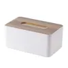 Caja de Pañuelos de Madera de Bambú Estilo Japonés Plástico Minimalista de Escritorio para el Hogar Caja de Pañuelos de Alto Valor Sala de Estar Creativa Caja para Servilletas