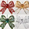 Adornos para árbol de Navidad translúcidos de PET, decoraciones navideñas, artículos para fiestas, elementos decorativos, adornos colgantes en forma de lazo