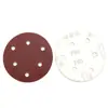 Disco de Terciopelo de 125MM 5 pulgadas 6 Agujeros Respaldo Lija de Terciopelo Lijado Neumático Hoja de Lija de Terciopelo Disco de Lija Autoadhesivo Fábrica de Lijas