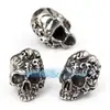 Acero de titanio acero inoxidable Joyería popular europea y americana Accesorios calavera ósea enmascarada/cabeza de león Accesorios de cuerda de cuero