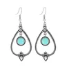 Set de Aretes Bohemianos Turquesa Transfronterizos para Mujer Simples Retro Minoría Egipcios Aretes de Tachuela