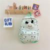 Nueva mochila para niños, bonita mochila de gran capacidad con colgante de peluche, mochila pequeña, mochila ligera para jardín de infantes, venta al por mayor