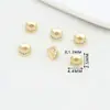 Pulsera Brazalete con Abalorio Espaciador de Rueda Cóncava de Zirconia Chapada en Oro de 14K que Conserva el Color Accesorios para Espaciadores de Abalorios Joyería DIY Abalorios C45