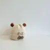 Touca de Tricô para Bebê Outono Inverno Estilo Coreano Fofa Animal Pequeno Unissex Suéter de Tricô para Bebê Proteção para Orelhas Quente Grosso