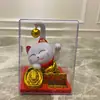 Nuevo Gato de la Suerte Solar para Coche, Adorno Creativo Montado en Coche, Decoración Automática con Movimiento para Tiendas y Hogares