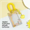 Conjunto de porta-crachá de estudante com cartão deslizante, cartão transparente de campus, bolsa para cartão de refeição, conjunto de identificação com foto love bean, capa protetora, atacado para homens e mulheres