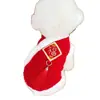 Roupas de Inverno de Ano Novo, Caracteres de Bênção Bordados em Estilo Chinês, Forro de Lã para Manter Animais de Estimação Aquecidos, Roupas para Cães e Gatos, Roupa Tang de Pelúcia Teddy