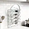 Fabricante Transfronteiriço Suporte de Tampa de Panela Doméstica de Cozinha Prateleira de Armazenamento de Tábua de Corte Montada na Parede com Parafusos de Vários Níveis Prateleira de Armazenamento Montada na Parede