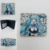 Cartera de Miku Hatsune Periférica Miku Hatsune Miku Anime Portatarjetas de Estudiante Bidimensional Billetera para Monedas Cartera para Hombres y Mujeres Cartera