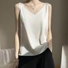 Usar por dentro y por fuera, Camisola sin costuras, Nuevo estilo de primavera y verano, Chaleco básico de hombro, Color sólido para mujer, Versátil y casual