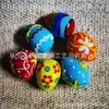 Ovo de Vidro Bola de Gude Brinquedo Artesanal Ovo Joia para Aquário Contas de Vidro em Forma de Ovo Artesanato DIY Ovo de Páscoa