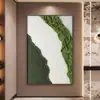 Decoração de Entrada com Textura Abstrata Luxo de Alto Padrão Parede de Fundo de Sofá Pintura de Piso Sala de Estar Textura Pendurada Pintura Real
