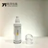 Botellas de plástico transparentes de doble capa personalizadas, sets de productos para el cuidado de la piel, frascos para crema, frascos con atomizador, frascos para loción y frascos para sérum, 30 ml