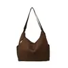 2026 Novo Estilo Simples e Artístico Bolsa Feminina de Lona de Ombro Único, Bolsa Tote Versátil Dobrada para o Trabalho, Bolsa Grande de Ombro