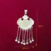 Base de Colgante DIY de Plata Miao Hecha a Mano Estilo Étnico de Guizhou con Accesorios de Bordado Antiguo para Incrustar Bordado Antiguo, Nuevo Modelo 2025