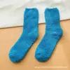 Calcetines Pantufla de Felpa Suave para Mujer Amazon Calcetines para Dormir en Casa Calcetines de Forro Polar Coral Calcetines de Color Caramelo de Media Pantorrilla Transfronterizo