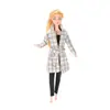 E-commerce Transfronteiriço Vestido para Boneca Barbie de 11 Polegadas 30cm Roupa Externa Pequena e Cheirosa Roupa Externa de Lã Calça de Couro Pronta para Venda