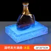 Luz LED Recargable de Barra Portavasos Iluminado Base Creativa Iluminada para Champagne KTV Soporte de Exhibición de Licores Estante Láser para Vino Portavasos