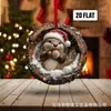 Decoraciones Navideñas Transfronterizas de Búho y Mapache Nuevas, Adornos para Árbol de Navidad, Colgantes Pequeños Planos 2D Acrílicos