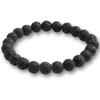 Pulseira de Terno de Comércio Exterior Europeu e Americano Transfronteiriço Pulseira de Contas de Pedra Biliar Preta Olho de Tigre Fosca Envelhecida Linha Preta Elástica Solta Corda de Mão