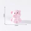 Lindo Oso Crema Rosa Muñeca Moe Casa de Muñecas DIY Decoraciones Accesorios Coche Escritorio Pequeños Adornos