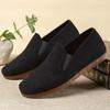 Zapatos de tela antiguos de Beijing para hombre, de pana, informales, de suela suave, antideslizantes, transpirables, cómodos y ligeros, ideales para personas de mediana edad y mayores que trabajan.