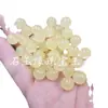 Cuentas redondas de color amarillo pálido Hielo Cuentas sueltas de Jade Xiuyu cuarzo roca jade cuentas accesorios para pulsera collar diy joyería