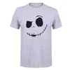Comércio exterior desejo verão novo estampa de rosto sorridente maligno masculina gola redonda manga curta solta camiseta