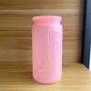 Novo cross-border 16oz grande capacidade copo de plástico simples moda geleia cor portátil ao ar livre copo de palha atacado