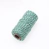 Embalagem de presente corda de algodão bicolor 2 mm etiqueta de marca corda para embalagem de presente 100 metros/rolo corda de algodão decorativa colorida