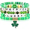 Calle. Pulsera del Día de San Patricio Pulsera Fresca Verde de Arcilla Suave Transfronteriza Europea y Americana Festival Irlandés Lucky Lucky