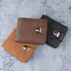 Cartera de Hombre Nuevo Estilo Transfronteriza, Estilo Corto, Hebilla de Cierre Retro, Cremallera, Múltiples Ranuras para Tarjetas, Cartera de Cuero Casual de Gran Capacidad al por Mayor