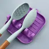 Soporte para Utensilios de Cocina de PP Estante para Tapas de Ollas Fácil de Limpiar Organizador de Espátulas Multiusos Escurridor para Comedor y Cocina Palillos Cucharas Estante para Utensilios
