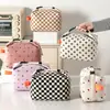 Bolsa de almuerzo de pana colorida para estudiantes y trabajadores de oficina, bolsa de almuerzo portátil linda, impermeable, aislada, bolsa térmica