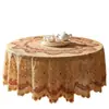 Toalha de Mesa Redonda de Renda para Casa Toalha de Mesa para Mesa de Jantar Redonda Toalha de Mesa Decorativa Pano de Cobertura Pano à Prova de Poeira Tapete de Mesa de Luxo Leve