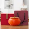 Caja de Dulces de Boda Anxinmei Caqui Ruyi Azucarero Tarro de Té Sellado Caja de Regalo Banquete de Boda Cumpleaños Luna Llena Logo de Caqui