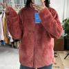 Jaqueta feminina de lã polar de manga comprida com zíper inverno jaqueta de lã coral de manga comprida L449753 459794
