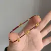"Fumaça Flutuando na Dinastia" Nova Pulseira de Gourd Dourado Estilo Chinês Design de Nicho Corda Vermelha de Alta Qualidade Pulseira Trançada Antiga