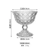 Vaso Alto para Helado con Patrón Vertical Estilo Retro en Relieve, Vaso para Postre de Vidrio, Vaso para Helado, Vaso Alto, Vaso para Jugo, Vaso para Agua