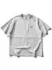 Camiseta de Manga Corta Bordada con Parches Hip-Hop Patchwork Disfrazada Calle Nanxia Marca de Moda para Hombre Holgada Casual Versátil para Parejas