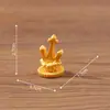 Paisagem em miniatura, estatueta fofa de Mazu, decoração DIY adorável, ornamento para pendurar, salpicado de ouro e jade, simbolizando paz e boa sorte, pequena peça decorativa