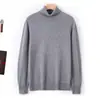 Otoño e Invierno Nuevo Suéter de Lana de Cuello Alto 100% Lana Pura Suéter para Hombre Estilo Engrosado para Hombre Capa Base Tejido de Punto Holgado