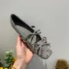 Aumento interno de altura de 3 cm, sapatos Mary Jane rasos de bico quadrado com laço estilo fada e bolinhas delicadas estilo francês para mulheres