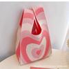 Bolsa Cuadrada Pequeña Bolsa Tejida Bolsa Tejida Decorativa Bolso de Mano para Mujer Bolso de Mano Lindo Bolsa de Regalo de Año Nuevo Bolsa para Dulces