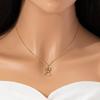 Collar con colgante personalizado de estilo hip-hop con letras de circonita de color diamante de cobre transfronterizo europeo y americano, cadena de clavícula con nicho en inglés